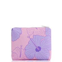 Trousse de Maquillage à Fermeture Éclair Tyvek en Papier Dupont Imprimé Fleur d'Hibiscus Hawaïen, Pochette Cosmétique Tyvek Écologique pour Femme en Voyage