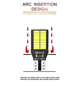 Ampoule LED 921 912 T15 W16W T16 Canbus 54SMD pour clignotant, marche arrière et feu stop de voiture, lampe automobile DC12V 12-24V - Product Image 6