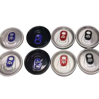 Bouchon de canette de boisson écologique à grande ouverture, anneau de traction coloré, couvercle d'étanchéité de qualité alimentaire en aluminium recyclable pour bouteille en plastique en métal