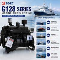 Ensemble moteur diesel marin 6 cylindres refroidi par eau SCDC SDEC G128ZLCa2 236 kW 1500 tr/min pour bateau de pêche commercial