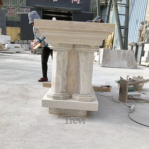 Table d'autel en marbre autoportante de style religieux catholique pour la maison et l'église - Product Image 3