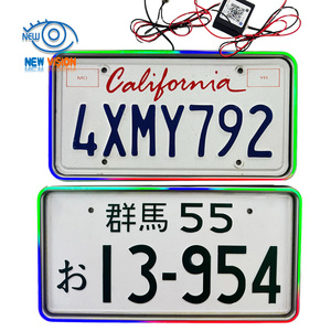 Marco de Matrícula Europeo con LED RGB Bluetooth y APP, Iluminación Dinámica Multicolor, Soporte para Placa de Matrícula de Coche Estándar de la UE - Product Image 4