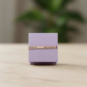 Elegante Caja Rectangular Morada para Anillos con Tapa, Estilo Liso Impreso, para Empaque y Exhibición de Joyería - Product Image 2