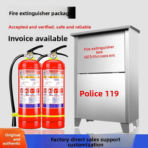 Boîte d'extincteur en acier inoxydable, vente en gros d'usine, 2 pièces, 4kg/5kg/8kg, personnalisable, pour usage commercial, magasin, maison - Product Image 4