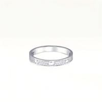 18K Vergoldeter Roségold Schraubstrukturierter Zirkonring Schlanker Einzel-/Dreisteiniger Breiter Vollbesetzter Ehering Hochzeitsgeschenk Gelb-/Weißgold