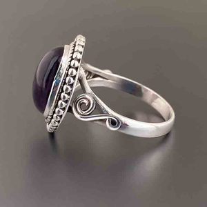 Anello Vintage Viola, Gioiello da Dito alla Moda per Donne, Regalo per Uso Quotidiano - Product Image 3