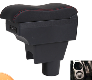 DAIAO DA-6753 France, boîte de console d'<span class=keywords><strong>accoudoir</strong></span> en cuir PU noir, double couche, avec chargeur USB coulissant, pour Renault <span class=keywords><strong>Duster</strong></span> ancienne - Product Image 2