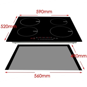 Table de cuisson à induction 6000W à 4 brûleurs avec commande à glissière, plaque de cuisson pour hotpot, certifiée CE, prix de gros abordable - Product Image 3