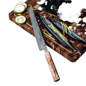 Cuchillo Sakimaru Japonés de 10.6 Pulgadas, 110 Capas de Acero al Carbono, Ecológico, para Cocina, Sashimi, Sushi y Filetear, con Mango de Madera Sólida - Product Image 1