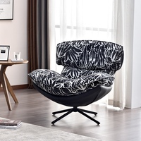 Fauteuil de bureau contemporain en cuir PU, pivotant et inclinable, pour salon, extérieur ou bureau à domicile, modèle 695