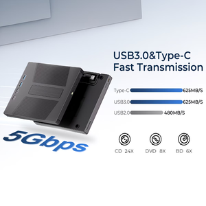 Unidad de Blu-ray Externa USB 3.0, Grabadora de BD-R, BD-ROM, CD/DVD RW, Grabadora de Blu-ray <span class=keywords><strong>3D</strong></span> para Computadora Portátil, PC, Unidad Óptica - Product Image 3