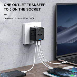 Universal Worldwide All <b>in</b> One Phone <b>Charger</b> Travel Wall AC Power <b>Plug</b> Adapter With Dual <b>USB</b> Charging Ports for USA EU UK AU - Product Image 4