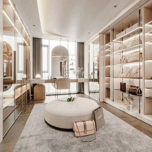 Système de dressing moderne et luxueux, écologique, personnalisable, ensemble de meubles de chambre à coucher pour salon, hôtel et villa - Product Image 1