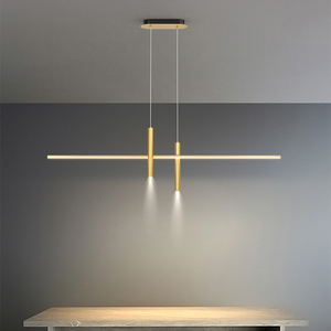 Lampadario Nordico in Rame di Lusso per Ristorante, Nuovo LED a Striscia Lunga <span class=keywords><strong>con</strong></span> <span class=keywords><strong>Faretti</strong></span>, Lampadario Intelligente - Product Image 2