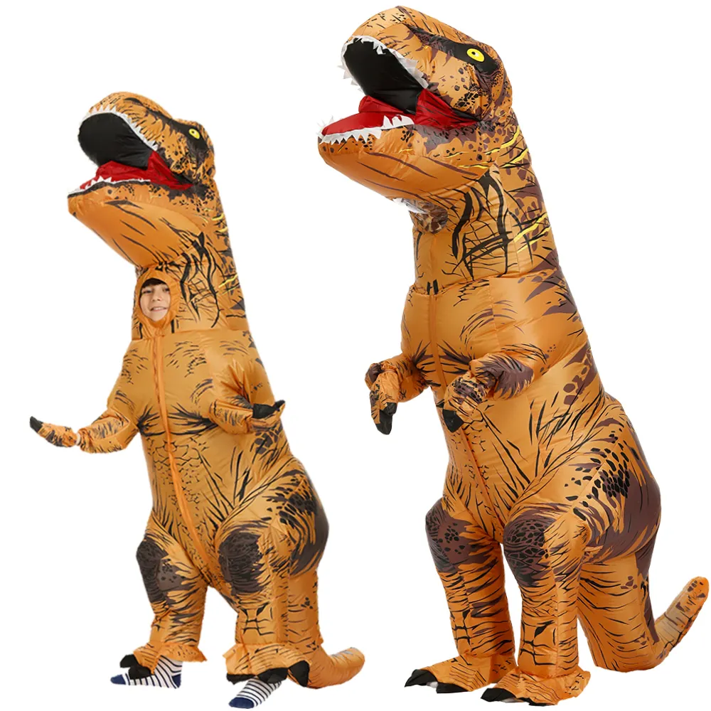 Mascot Kids Costumes Adult Dino T Rex Inflatable Costume Purim Halloween Party Costume For Carnival Cosplay Dress Suit