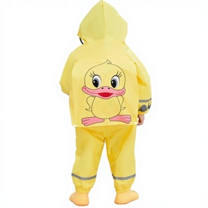 Combinaison imperméable une pièce pour enfants avec pantalon intégré, tenue de protection intégrale pour la randonnée, motif <span class=keywords><strong>petit</strong></span> canard jaune, cape de pluie pour bébé - Product Image 1