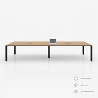 Ensemble de table et de chaises de conférence pour salle de réunion de 10 personnes