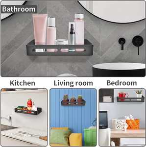 Étagère murale à double couche pour articles de toilette, rangement durable pour la maison et l'hôtel - Product Image 4