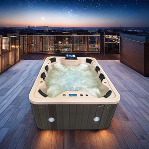 Baignoire <span class=keywords><strong>Jacuzzi</strong></span> en Acrylique <span class=keywords><strong>avec</strong></span> Robinet Cascade, Éclairage <span class=keywords><strong>LED</strong></span> et Contrôle Balboa pour Usage Commercial - Product Image 2