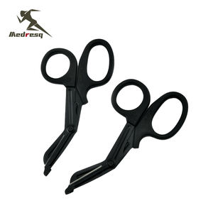 Tijeras para traumatismos médicos de alta calidad al por mayor, tijeras de vendaje con mango de plástico y acero inoxidable para botiquín de primeros auxilios de enfermería - Product Image 1