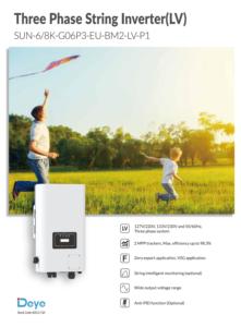 Inversor de conexión a red Deye SUN-6/8K-G06P3-EU-BM2-LV-P1 de 6kw 8kw trifásico de bajo voltaje para energía solar. - Product Image 5