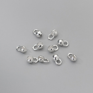 S925 स्टर्लिंग चांदी लपेटा हुआ कॉर्ड बंद अंत बकल कुरकुंगा बीड कवर क्लैंप कनेक्टर के लिए क्लैंप कनेक्टर - Product Image 6