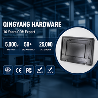 Boîtier de protection industriel noir personnalisé pour moniteur avec découpes pour ports, fixation VESA pour terminal d'affichage tablette OEM