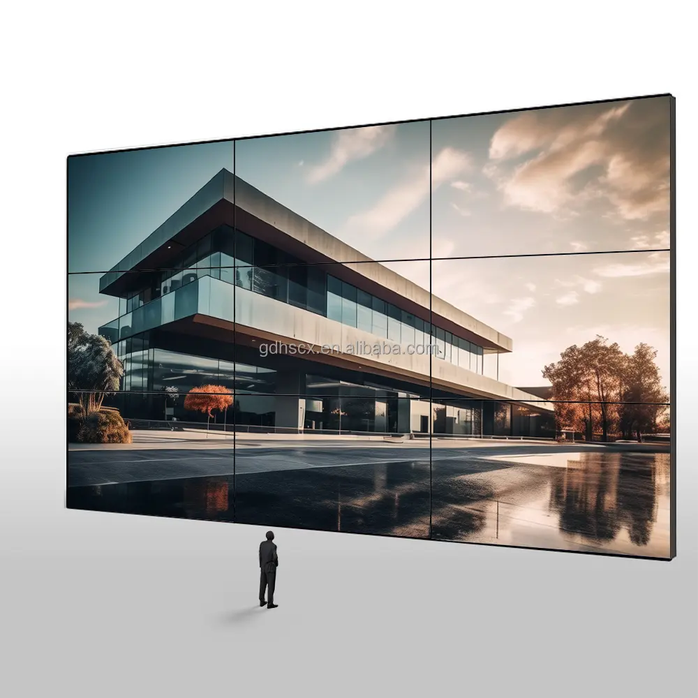 Papan reklame Video Led foto Harga kejutan layar Video dinding LCD mulus 46 "49" 55 "65" 3x3 "untuk Video dinding LCD mulus