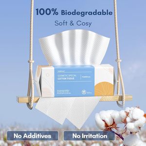 <span class=keywords><strong>Salviette</strong></span> Viso Morbide in Cotone Ipoallergenico, Confezione da 300, Asciutte/Umide, per Pelli Sensibili e Rimozione Trucco - Product Image 6