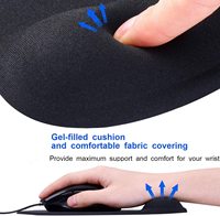 Tapis de souris ergonomique avec support de poignet en silicone, tapis de bureau en cuir PU antidérapant et imperméable pour le bureau et la maison, service OEM ODM