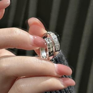 Anillo de Plata Pura S925 con Diseño de Flor de Coche, 18K, Estilo Vintage de Lujo Ligero, Anillo Abierto Cruzado Simple y Moderno, Incrustaciones Personalizadas - Product Image 4