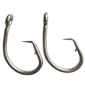เบ็ดตกปลาทะเลน้ำเค็มสแตนเลสขนาดใหญ่ สำหรับปลาทูน่า รุ่น Silver Eagle Hook - Product Image 2