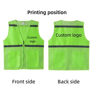 カスタム高視認性反射安全ベスト（ポケット2つ付き＆通気性メッシュ生地） - Product Image 6