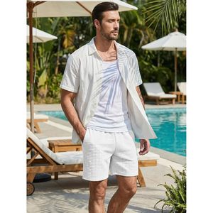 Pantalones Cortos Deportivos FOXA para Hombre, Estilo Waffle, 7 Pulgadas de Largo, Transpirables, para Gimnasio y Running, con Bolsillo - Product Image 4