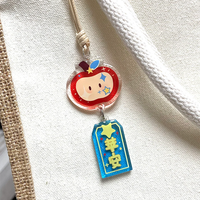 Porte-clés en acrylique mignon de dessin animé, impression double face, pendentif transparent avec chaîne pour la décoration de sac, cadeau promotionnel, souvenir