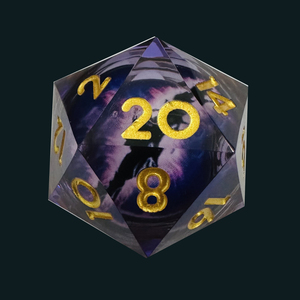 Dado D20 de Resina Personalizado DINGO de 33 mm con Núcleo Líquido Ojo de Dragón para Juegos de Rol D&D, Forma Poliedrica Única, Estilo Antiguo - Product Image 2