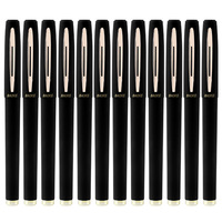 Stylo bille en gel personnalisé pour usage professionnel, noir, caoutchouté, toucher doux, avec logo personnalisé et encre gel noire, rouge, bleue de 0,5 mm