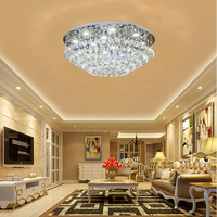 Plafonnier en cristal pour salon, décoration moderne et élégante, projet de luxe, maison de mariage, modem rond en acrylique doré pour intérieur, vente en gros