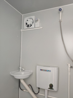 Toilette préfabriquée Toilette publique portable en acier Salle de bain mobile avec douche Toilette mobile Salle de bain extérieure WC