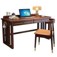 Nuevo Conjunto de Silla y Escritorio de Madera Maciza Estilo Chino, de Lujo Ligero y Alta Gama, para Computadora de Escritorio, Hogar, Oficina, Estudiantes