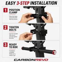 Colonne de direction en fibre de carbone pour trottinette électrique Carbonrevo, tige pliable résistante à la corrosion pour la conduite tout-terrain, qualité supérieure