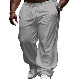Men's Brown Cotton Sweatpants High-Waisted Fleece Elastic Waist Drawstring Casual Jogger Side Pockets Breathable Winter Wear - Product Image 4