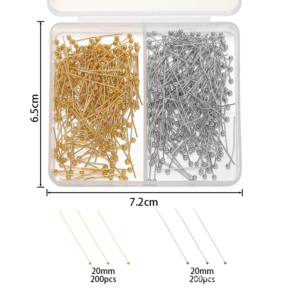 Jeu de broches à bille en cuivre à 2 compartiments