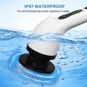 <b>Electric</b> Scrubber Cordless Scrubber for <b>Cleaning</b> Bathroom with Long Handle <b>Electric</b> Shower Scrubber Power <b>Cleaning</b> <b>Brush</b> - Product Image 4