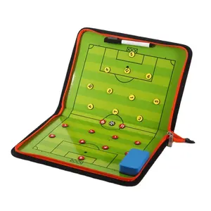 Hot Sell Professional Football Soccer Coach Magnetic Tactic Board zip Fold Portable Tactical board