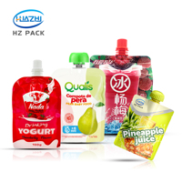 Pochette Doypack personnalisée en plastique alimentaire avec bec verseur, réutilisable, pour emballage de boissons, jus, yaourts