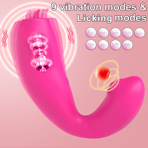 Vibratore a forma di lingua per stimolazione clitoridea, dispositivo per masturbazione femminile, giocattolo sessuale per adulti - Product Image 2