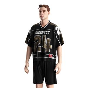 เสื้อฟุตบอลอเมริกันสไตล์เรโทรคลาสสิกพร้อมดีไซน์ที่เหมาะสำหรับการพิมพ์แบบ Sublimation และแผ่นระบายความชื้นสำหรับสวมใส่ข้างสนาม - Product Image 2