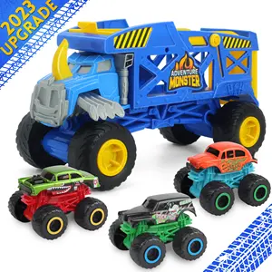 Sunq Factory 2023 trend di buona qualità all'ingrosso Mini Monster Truck Toy 3Pcs Monster Truck 1Pcs enorme camion di trasporto Carrie