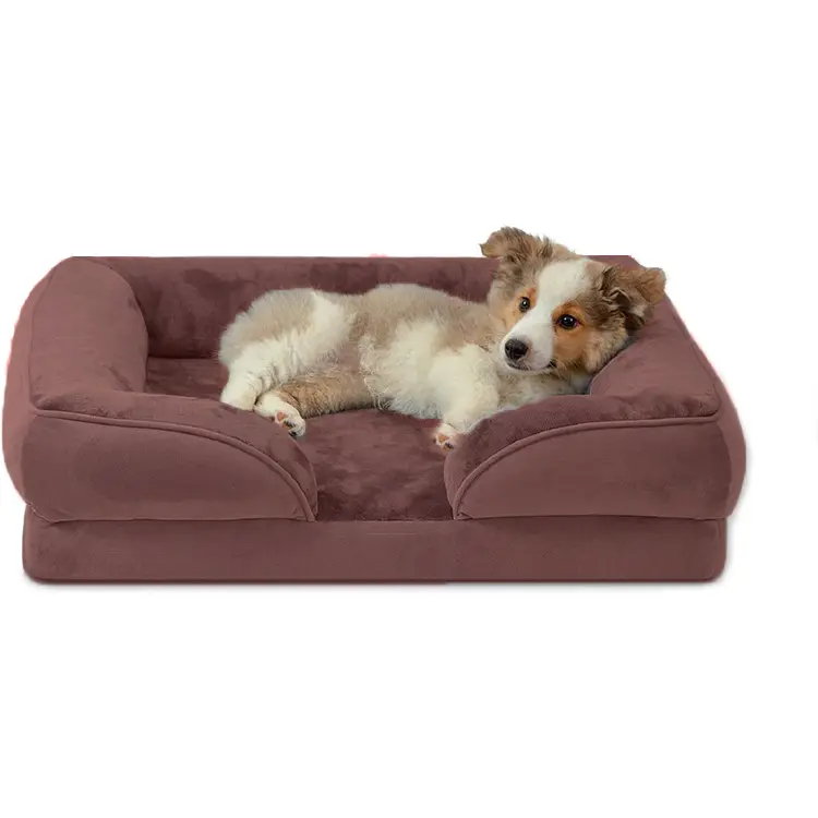 Hunde betten für große Hunde Wasch bar mit abnehmbarem Bezug und wasserdichtem Futter Couch Pet Bed Sofa mit Seiten und rutsch festem Boden